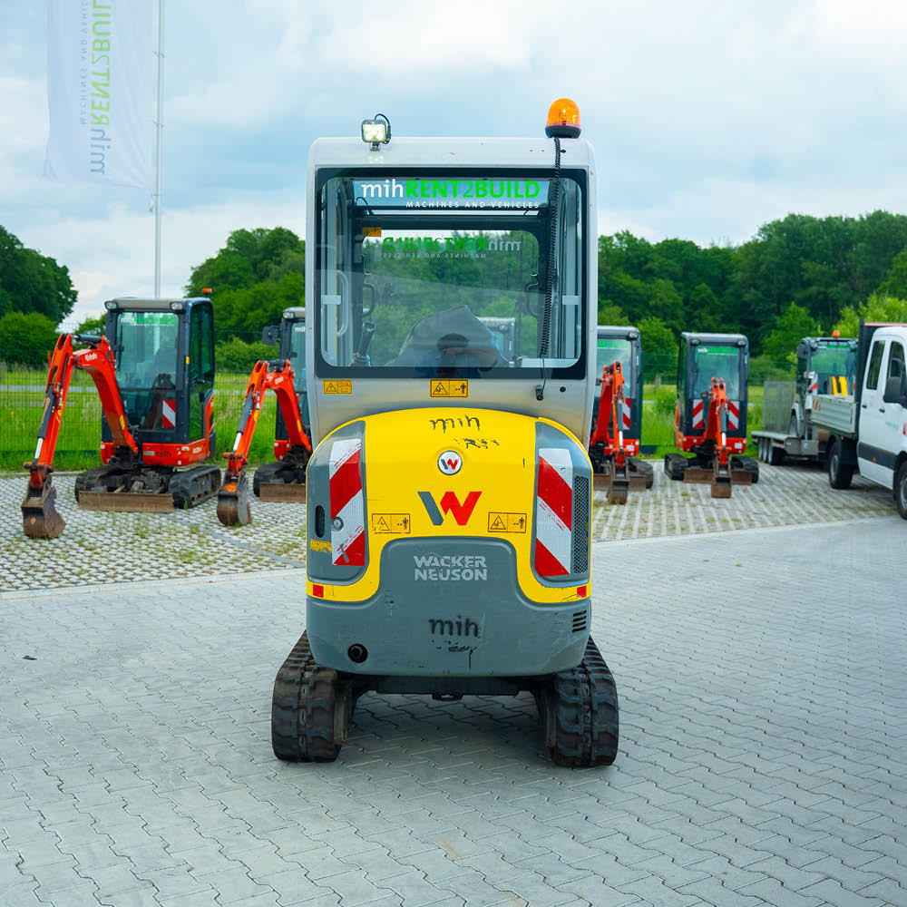Minibagger Wacker Neuson ET16, Hinten